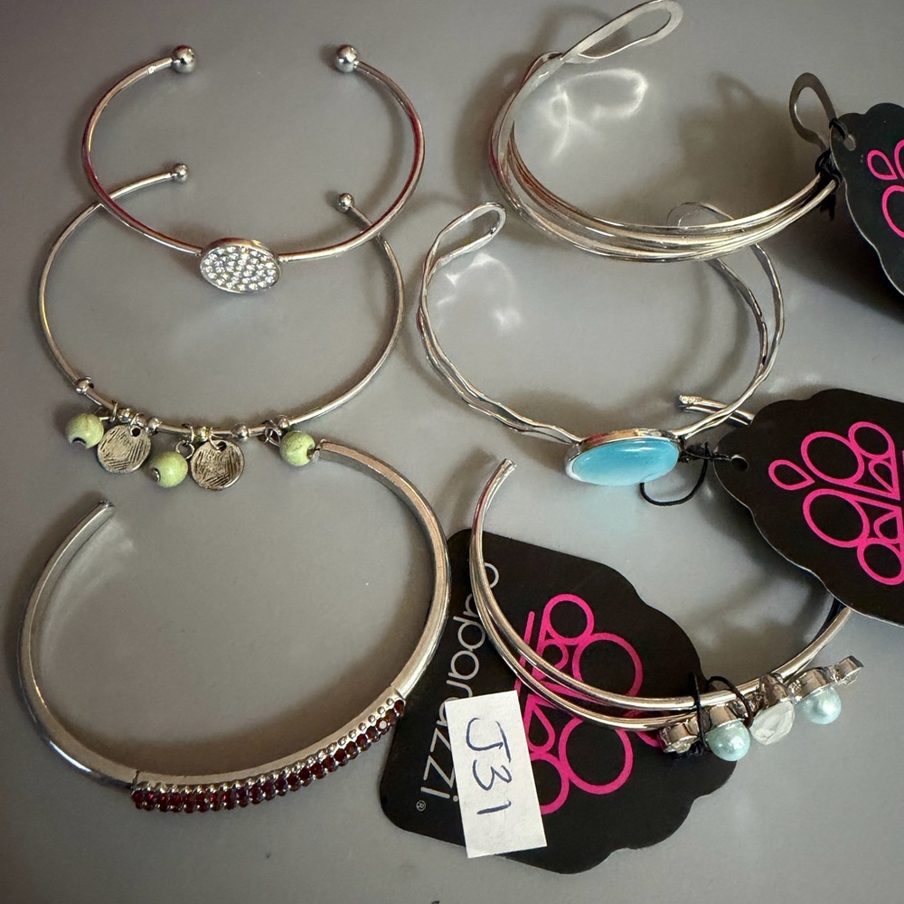 Paparazzi Silver Cuff Bracelet Collection. New.
